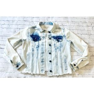 Chelsea & Violet Women's Size XS Acid Wash Jean Denim Jacket 80's Style …